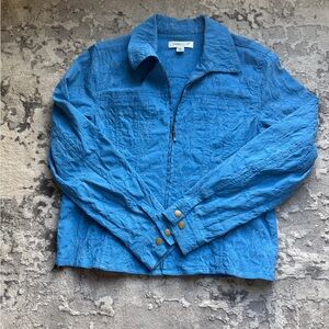 Cold water cream Bright Cobalt Blue Lightweight Zip Jacket